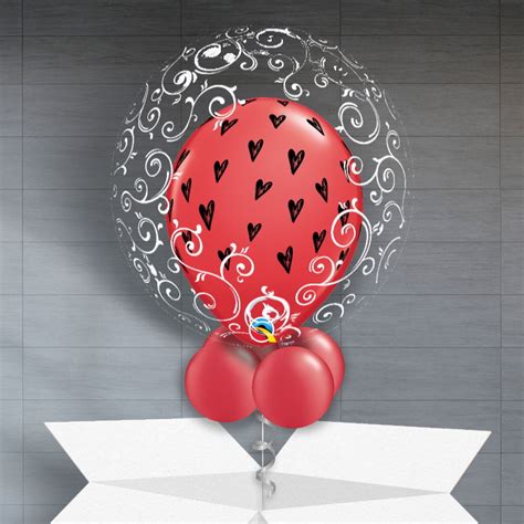 Personalised Hearts Balloon With Filigree Party Save Smile