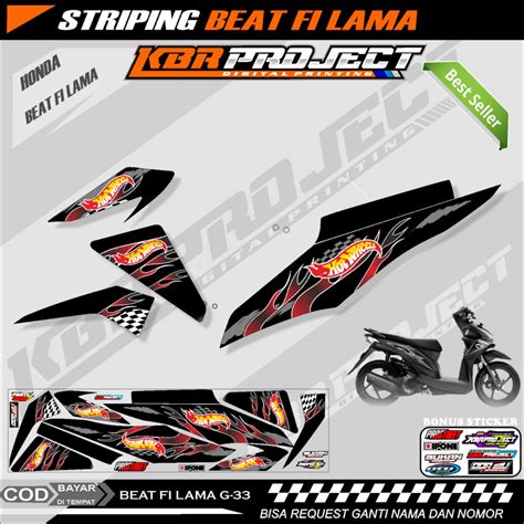 Jual Beat Fi Lama Hot Wheels Stiker Striping Premium