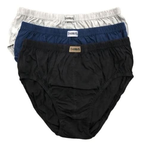 Kit Cuecas Tradicional Slip Algod O Plus Size Taurus Cueca