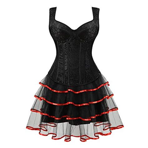 Buy Zzebra Red Sexy Corsets For Women Dress Gothic Cosplay Costume