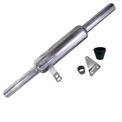 Dhe Best Bike Exaust Indori Model Silencer Filter Glasswool Chrome For