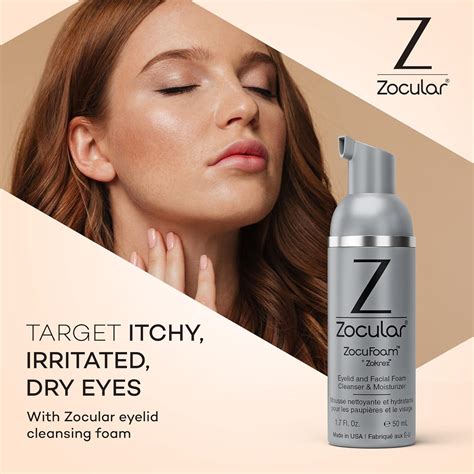 Zocular Zocufoam Eyelid Cleanser 50ml Foaming Eyelid Scrub For