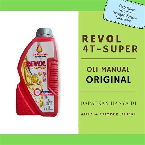 Jual Oli Motor Oli Manual Petroasia REVOL 4T SUPER 1 LITER Original