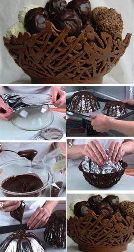 Chocolate Basket Recipe Alldaychic Chocolate Bowls Chocolate