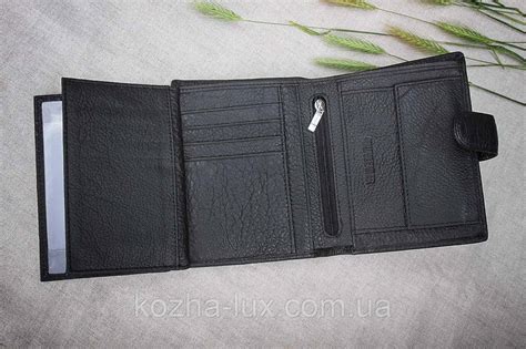 Купить Портмоне мужское кожаное вместительное чёрное, натуральная кожа ...