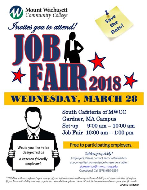 JOB FAIR 2018 Save the Date VETS - North Central Massachusetts Chamber ...