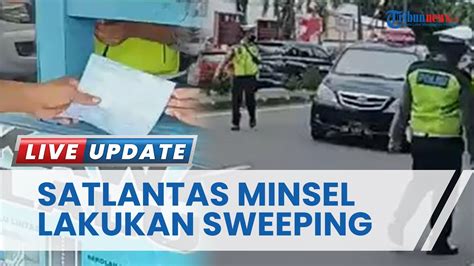 Sweeping Di Depan Samsat Amurang Satlantas Polres Minsel Tahan Mobil