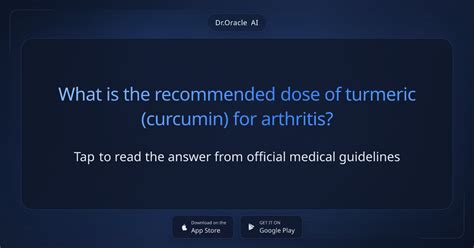 recommended dose  turmeric curcumin  arthritis