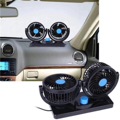 Ventilador Automotivo Duplo 12v Ajustável Forte 2 Velocidades Veicular