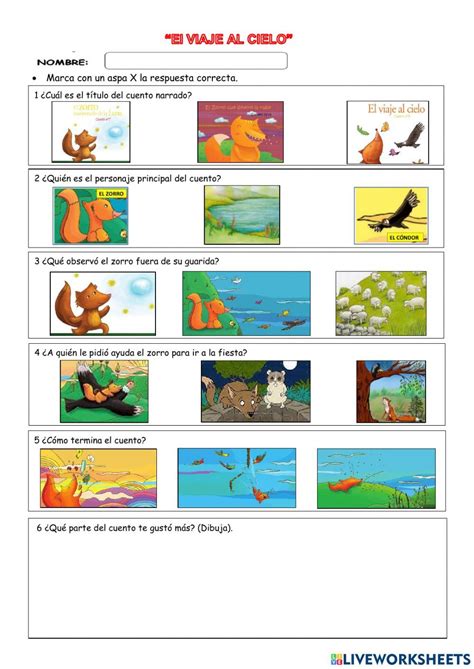 El Viaje Al Cielo Worksheet