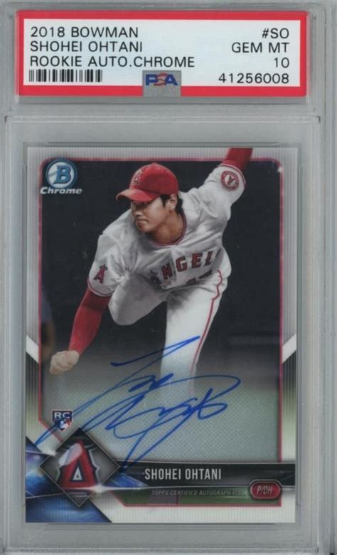 2018 Bowman Chrome Shohei Ohtani Auto RC Gem Mint PSA 10 PSA10