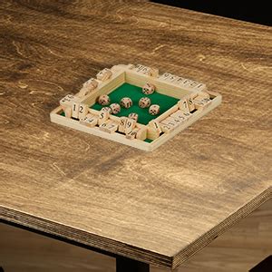 Relaxdays Shut The Box 10er Reisespiel für 2 bis 4 Spieler Spielbrett