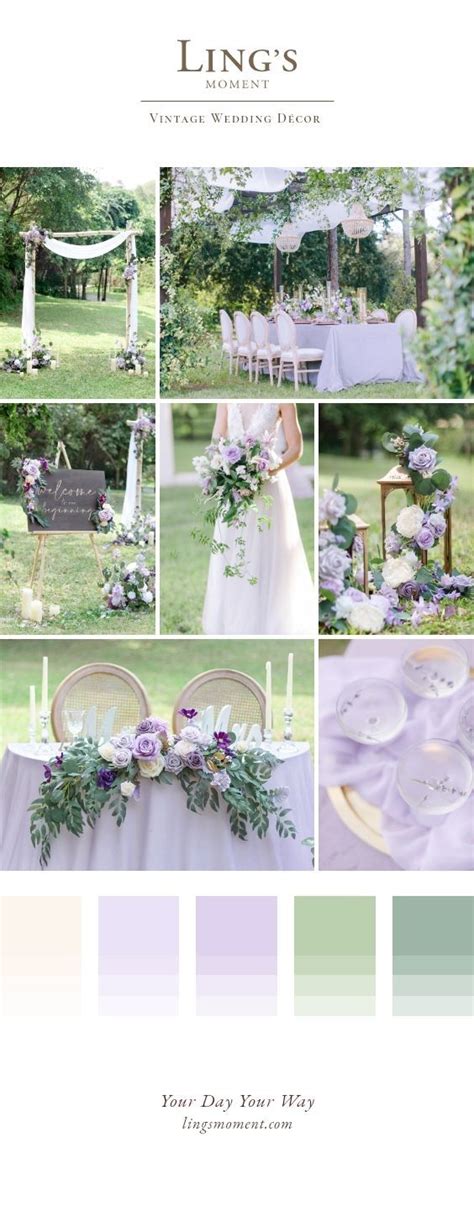 A Wedding Color Scheme With Purple And Green