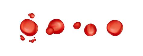 Premium Vector Drops Of Blood Set Of Realistic Liquid Red Drip Of