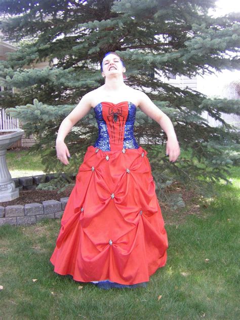 Spider-Man grad dress | Grad dresses, Spiderman wedding, Quince dress