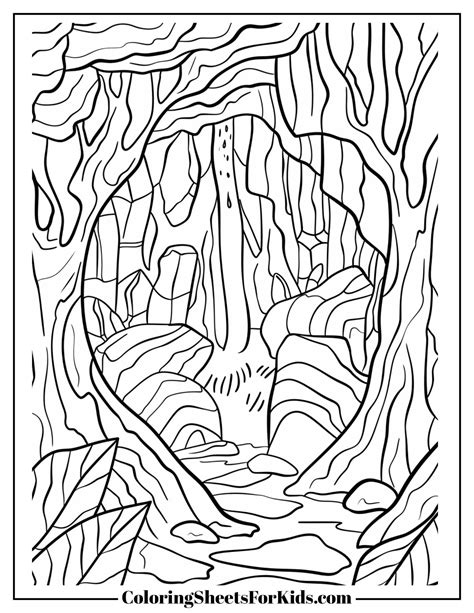 Cave Coloring Pages Printable - Free coloring pages to print
