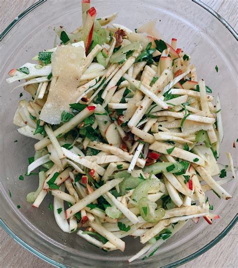 Celery Root Salad With Fennel Almonds And Parmesan — Sydney Navid