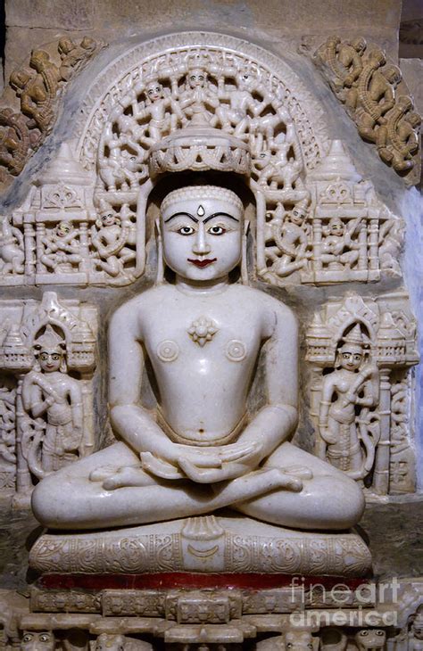 Sculpture Inside Jain Temple At Jaisalmer In Rajasthan India Photograph