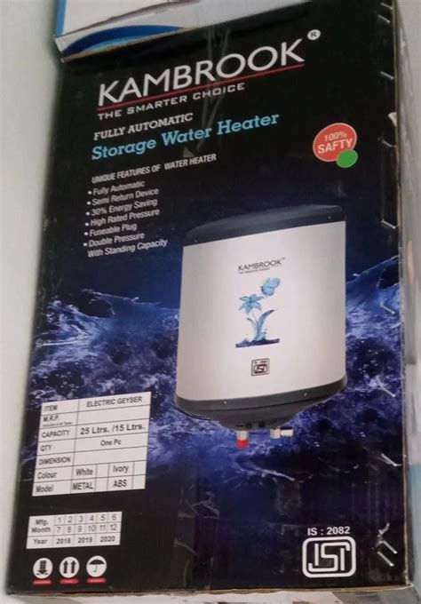 10 Litres Kambrook Water Heater 5 Star At Best Price In Gurugram ID