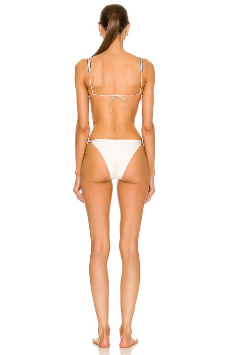 Oseree Gem Two Piece Bikini In Ivory Fwrd