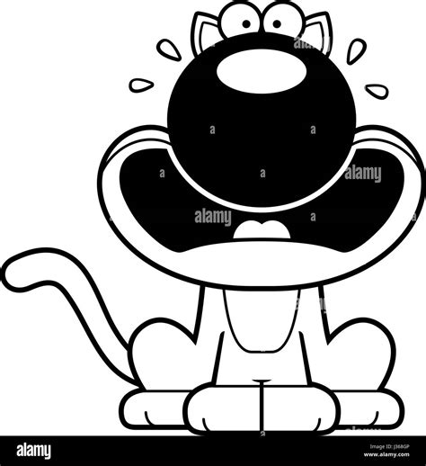 A cartoon illustration of a cat looking scared Stock Vector Image & Art ...