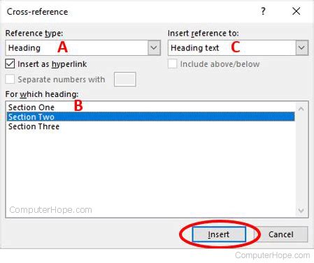 How To Add Or Remove A Cross Reference In Microsoft Word