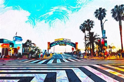 Los Angeles Oil Paint Graphic Graphic By Poster Boutique Creative Fabrica