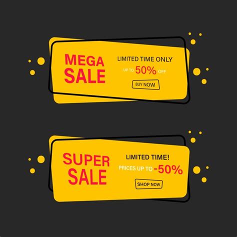 Banner De Mega Venta Limitado Solo Hoy Hasta Un 50 Por Ciento De