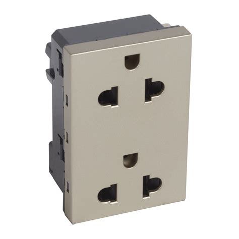 Arteor Euro US Type 2x2P E With Shutters Socket Outlet 15 A 127 V 16