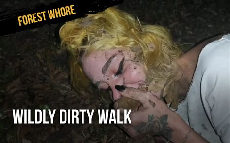 Wildly Dirty Walk Humiliation Piss Spit Public Dirty Trash By