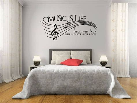 Music Is Life Wall Art Quote Pvc Decal Wall Art Sticker Etsy