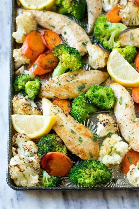 Sheet Pan Chicken And Veggies Recipe Healthy Fitness Meals