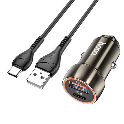 Hoco Adowarka Samochodowa Typ C Usb Qc Power Delivery W