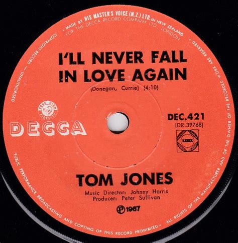 Tom Jones - I'll Never Fall In Love Again (1967, Vinyl) | Discogs