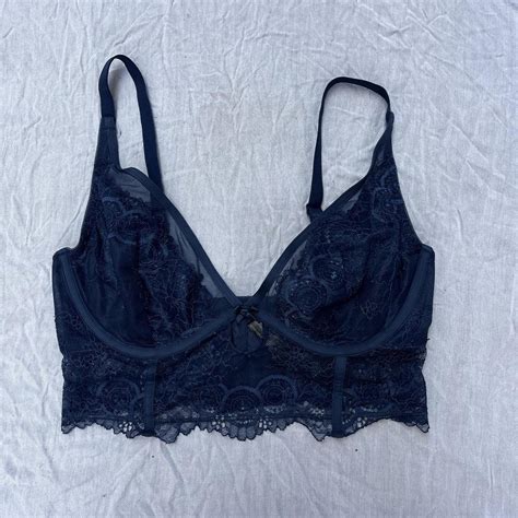 Navy Lace Bralette 🖤 Depop