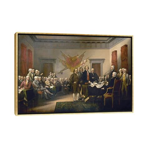 Icanvas Declaration Of Independence 1817 18 Us Capitol Collection By John Trumbull Framed