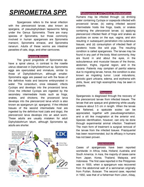 Spirometra And Raillietina SPIROMETRA SPP Sparganosis Refers To The