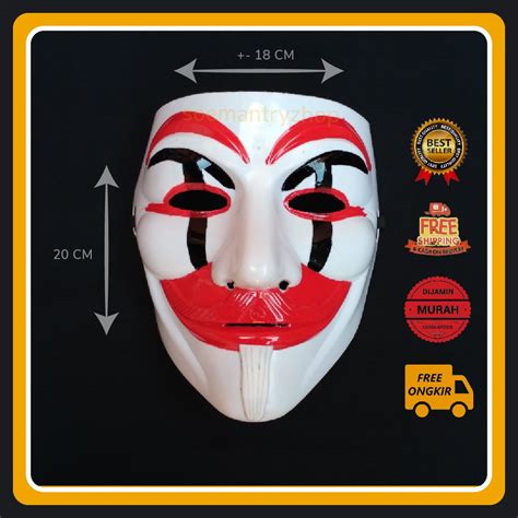 Jual Topeng Who Am I Anonymous Custom Premium Mainan Anak Topeng Prank