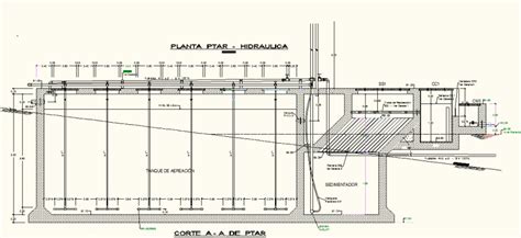 Waste Water Treatment Plan Detail Elevation And Section Autocad File