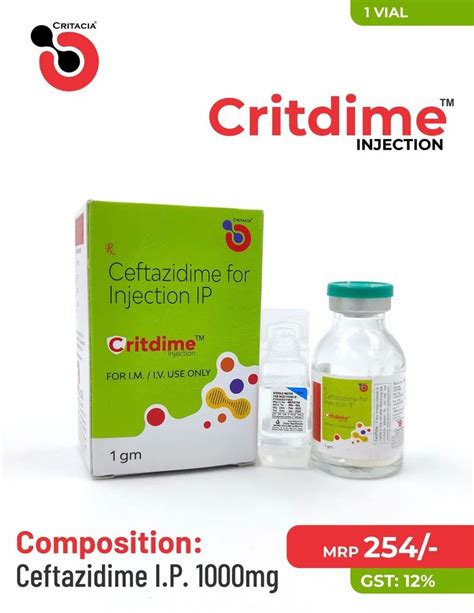 Ceftazidime I P 1gm Injection 1000 Mg At Rs 254 Piece In Panchkula