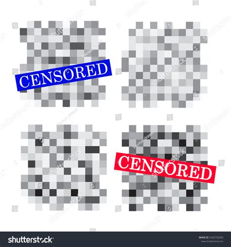 Isolated Set Of Censor Bar Censored Signs Royalty Free Stock Vector 1626759283