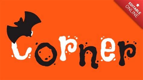 Corner Happy Halloween Font Generador De Efectos De Texto