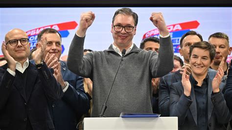 Serbia election: President Vucic declares victory as ruling party set ...