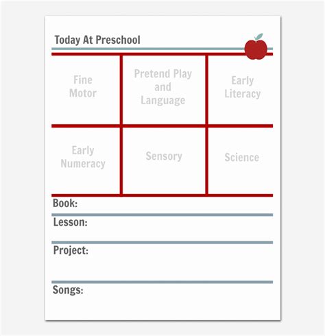 Prek Lesson Plan Template Luxury Preschool Lesson Plan Template Daily