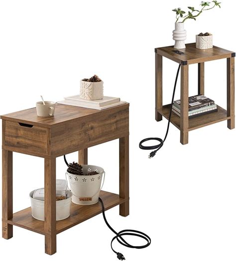 Amazon Labcosi 22 Tall Small Side Tables With Narrow End Table