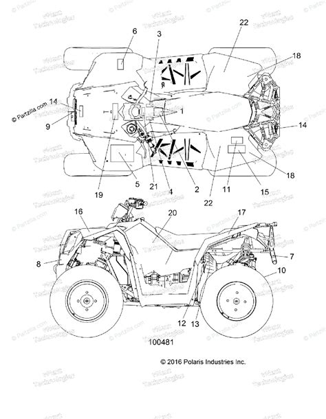 Polaris Atv Oem Parts Diagram For Body Decals Partzilla