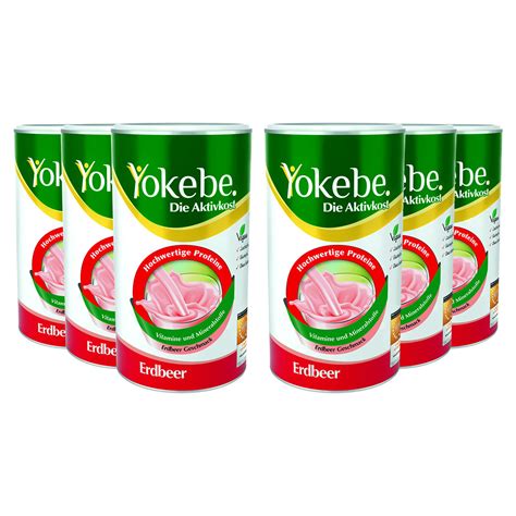 6 X Yokebe Aktivkost Erdbeer Pulver 6x500g Von Yokebe