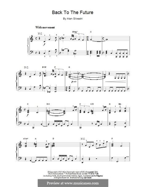 Back to the Future (Theme) by A. Silvestri - sheet music on MusicaNeo