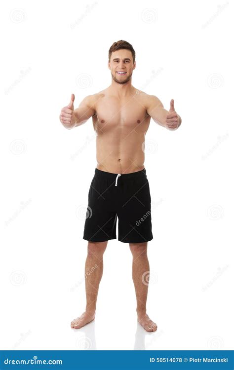 Muscular Man Showing Thumbs Up Stock Photo Image Of Muscles Human