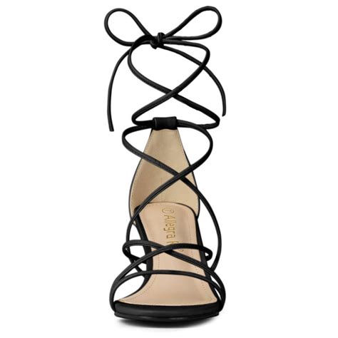 Allegra K Strappy Kitten Heel Lace Up Sandals Penningtons